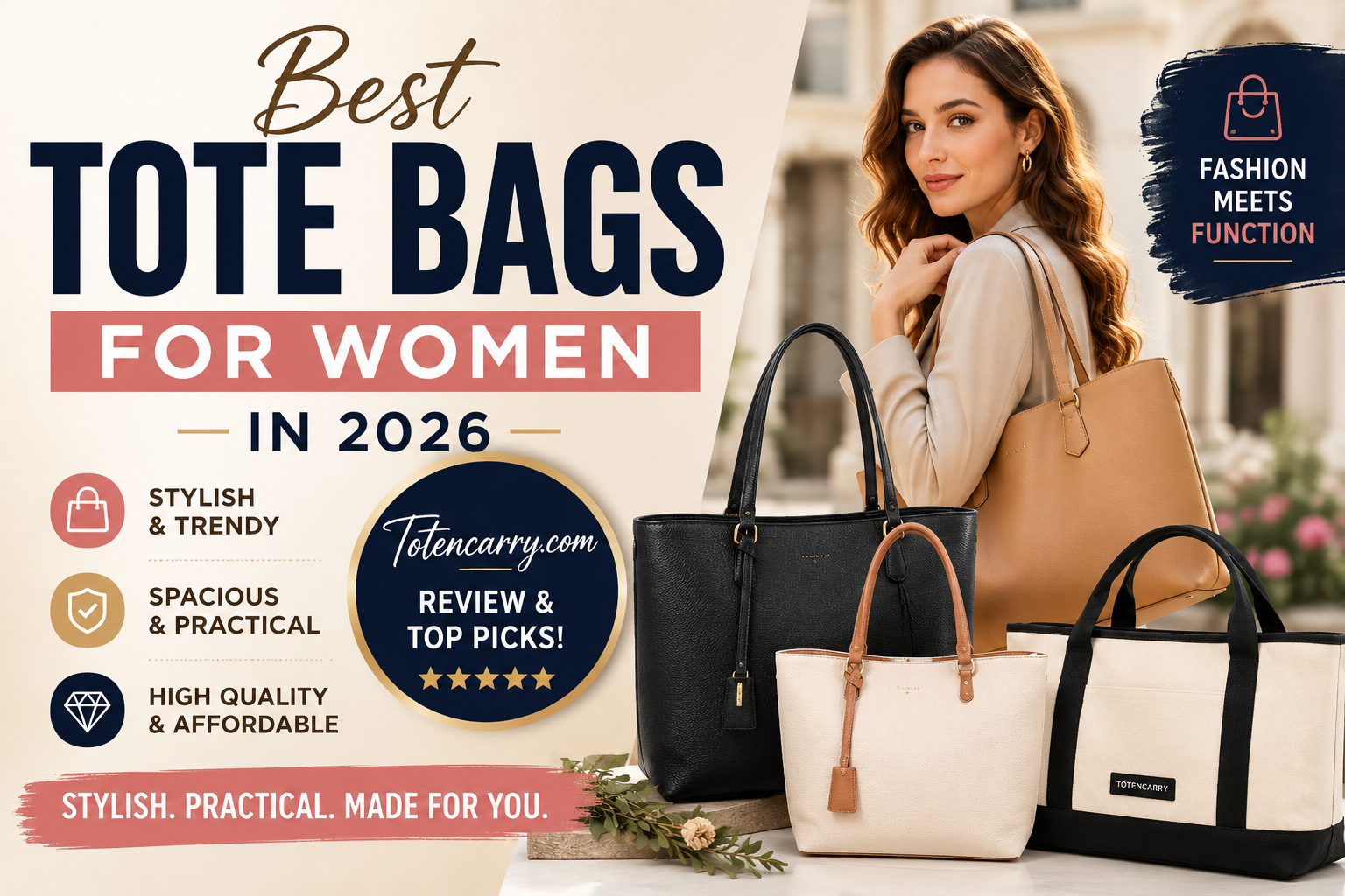 Best Tote Bags For Women In 2026: Stylish, Practical & Worth Buying